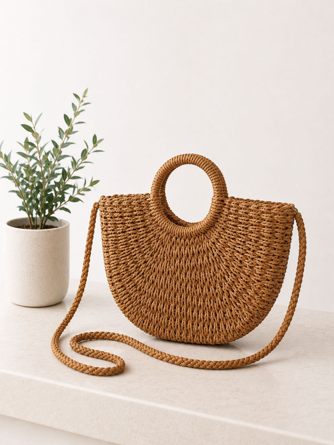 BOLSO CON ASA DE ESPARTO bolso esparto asa