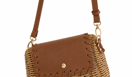 BOLSO BANDOLERA DE RAFIA CON SOLAPA CAMEL 94360371 4f1d 4174 bf4c b2793ae3d83a