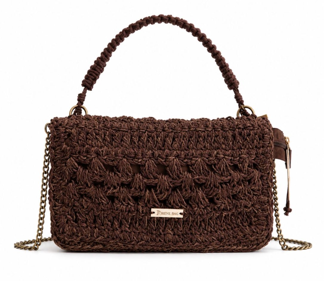 BOLSO DE HOMBRO TRENZADO MARRÓN bolso marron