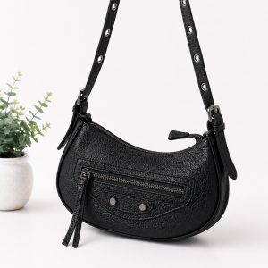 bolso negro piel