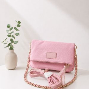 bolso rosa correa