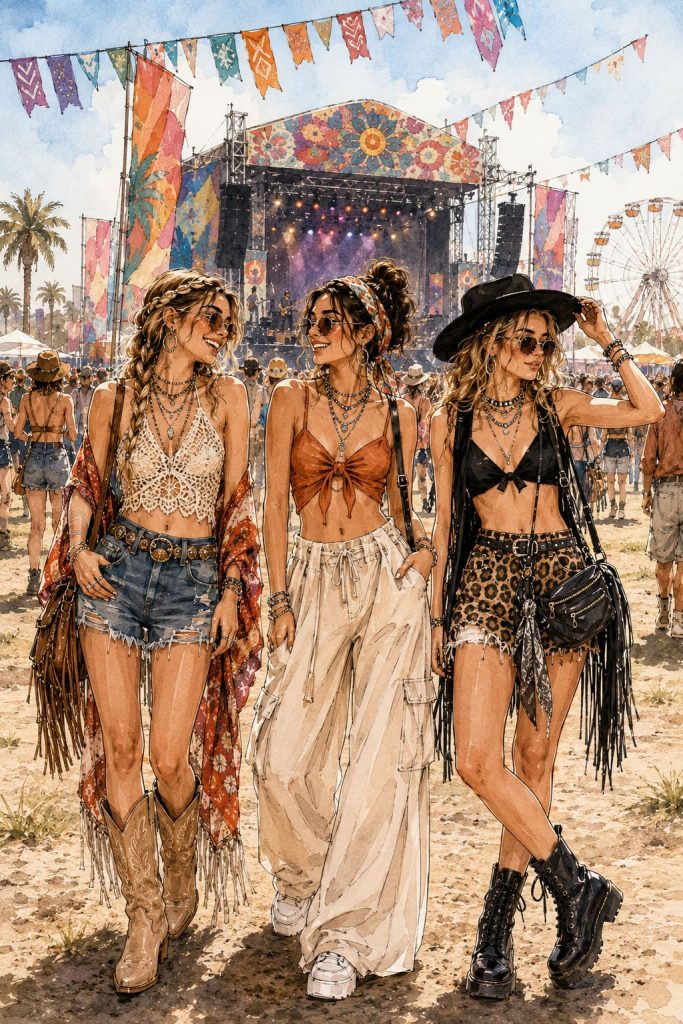 outfits para festivales 2026 día