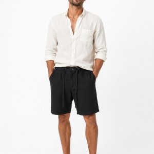 pantalon corto hombre lino