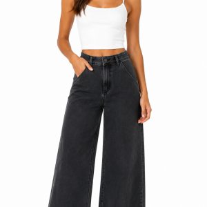 pantalon gris mujer