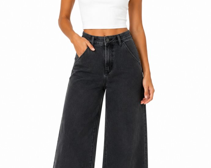 pantalon gris mujer