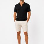 POLO DE PUNTO AJUSTADO EN NEGRO Y AZUL MARINO polo hombre pegado negro
