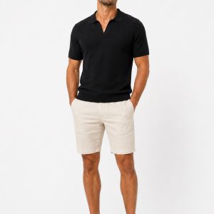 polo hombre pegado negro