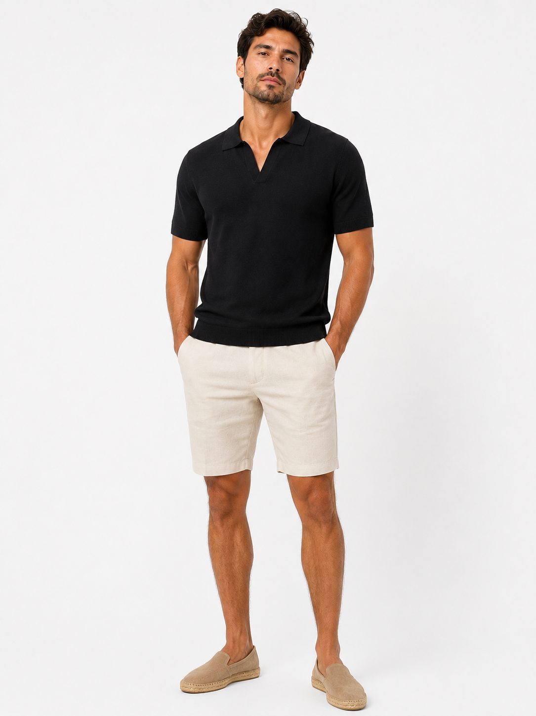 polo hombre pegado negro polo hombre pegado negro