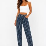 VAQUERO SLOUCHY DE TIRO ALTO CON ESTAMPADO vaquero agujeros muejr
