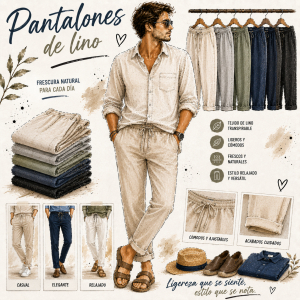Pantalones de hombre - Lino
