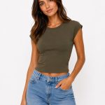 TOP BÁSICO DE MUJER AJUSTADO camiseta mujer