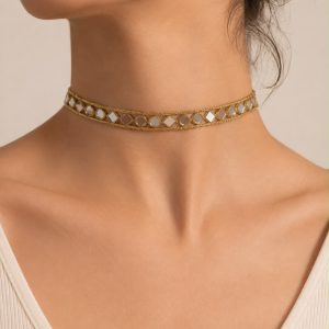 choker fino cristal