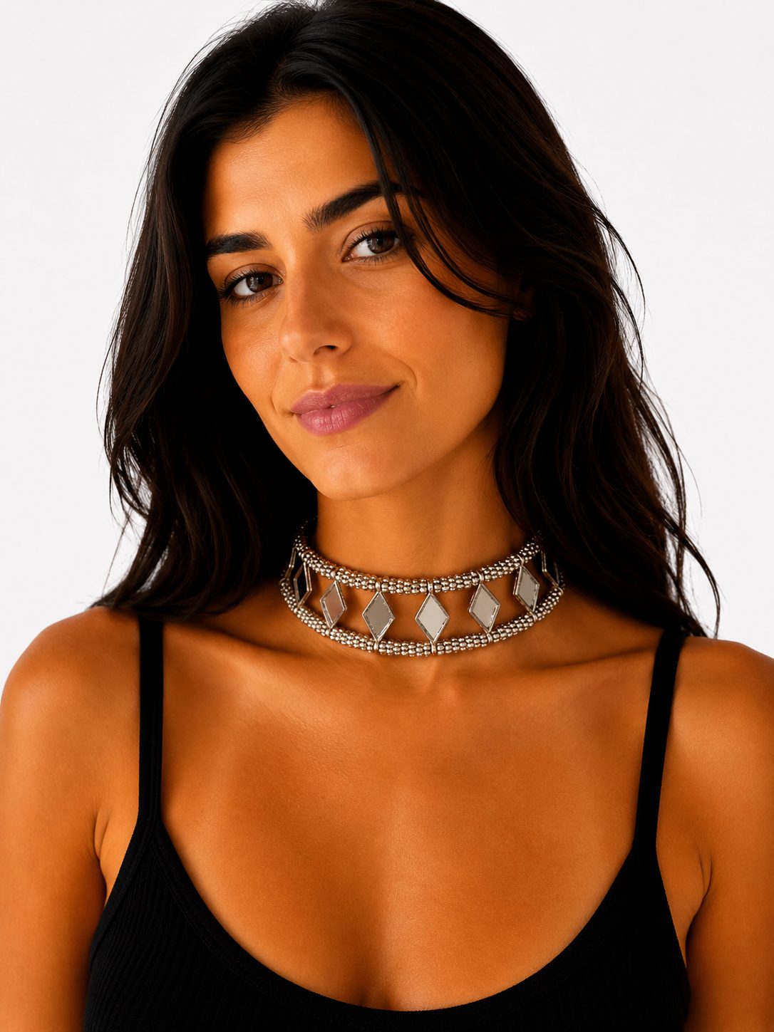 choker plateado mujer choker plateado mujer