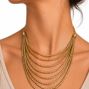 collar mujer dorado