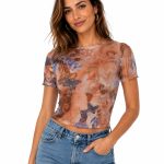 TOP FLORAL ESTAMPADO TRANSPARENTE top floral mujer b