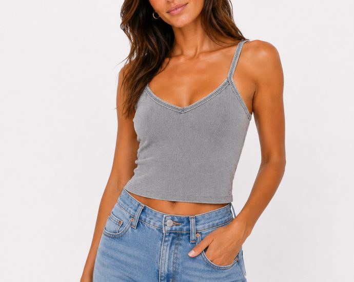 top gris mujer