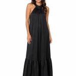 VESTIDO LARGO NEGRO HALTER vestido negro mujer (2)