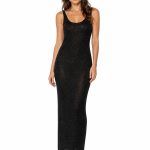 VESTIDO LARGO NEGRO SEMITRANSPARENTE vestido transparente negro mujer (2)